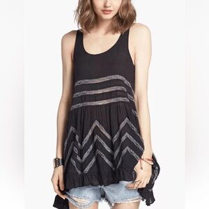 Free People Intimately Free Voile Slip Trapeze Dress Lace Size XS Polka Dot